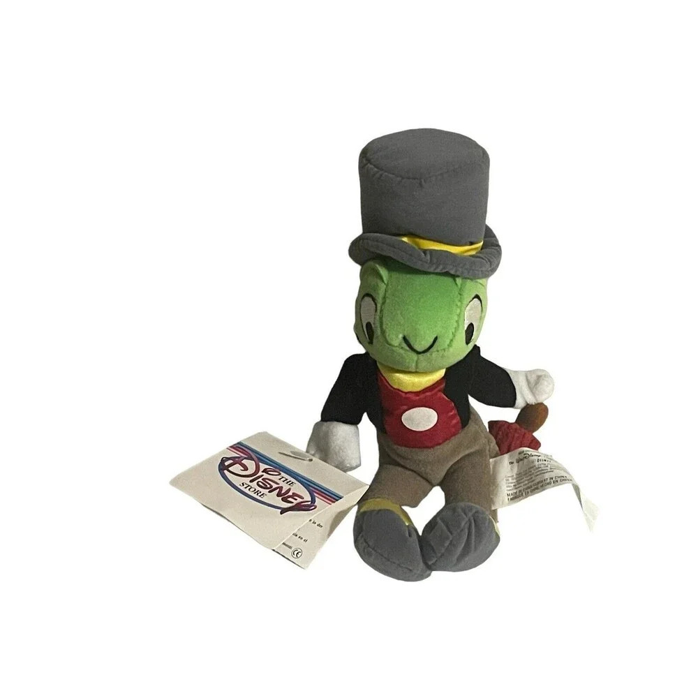 Vintage Disneyland Walt Disney World Jiminy Cricket Plush Stuffed Pinocchio 9”